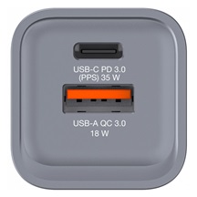 VERBATIM GaN Nabíječka do sítě GNC-35, 35W, 1x USB-C, 1x USB