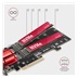 AXAGON PCEM2-ND, PCIe x8 řadič - 2x M.2 NVMe M-key slot, RAID, podpora desek bez bifurkace, vč. LP