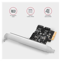AXAGON PCES-SA4X4, PCIe řadič - 4x interní SATA 6G port, ASM1164, SP & LP