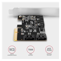 AXAGON PCES-SA4X4, PCIe řadič - 4x interní SATA 6G port, ASM1164, SP & LP
