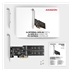 AXAGON PCES-SA4M2, PCIe řadič - 2x interní SATA 6G port + 2x SATA M.2 slot, ASM1164, SP & LP