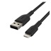 BELKIN kabel oplétaný USB-A - Lightning, 2m, černý