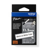 HSE-231E - černý tisk na bílé, šířka 11,2 mm