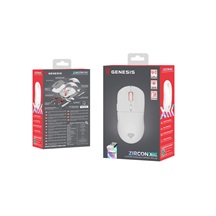 Genesis herní bezdrátová myš ZIRCON XIII/Herní/Optická/26 000 DPI/USB+BT/Bílá