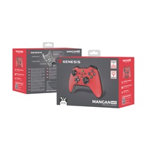 Bezdrátový gamepad Genesis MANGAN 400 pro PC/Switch/Mobil, červený