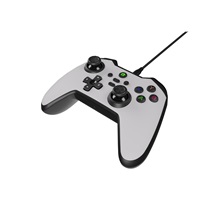 Drátový gamepad Genesis MANGAN 300, pro PC/Switch/Mobil, bílý
