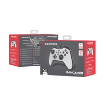 Drátový gamepad Genesis MANGAN 300, pro PC/Switch/Mobil, bílý