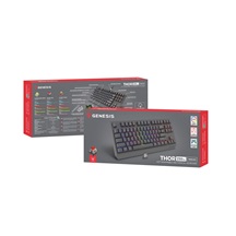 GENESIS herní klávesnice THOR 230/TKL/RGB/Outemu Red/Bezdrátová USB + Bluetooth/US layout/Černá