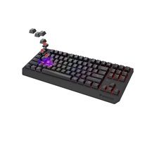 GENESIS herní klávesnice THOR 230/TKL/RGB/Outemu Red/Bezdrátová USB + Bluetooth/US layout/Černá
