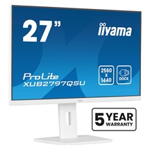 iiyama ProLite/XUB2797QSU-W2/27"/IPS/QHD/100Hz/1ms/White/5R