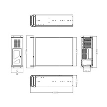 DATACOM 19" Case IPC 4U/585mm šedý bez PSU