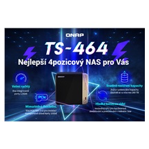 QNAP TS-464-8G (4core 2,9GHz, 8GB RAM, 4xSATA, 2x M.2 NVMe slot, 1xPCIe, 1xHDMI 4K, 2x2,5GbE, 4xUSB)