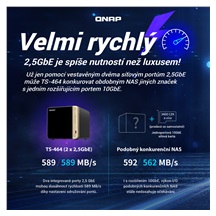 QNAP TS-464-8G (4core 2,9GHz, 8GB RAM, 4xSATA, 2x M.2 NVMe slot, 1xPCIe, 1xHDMI 4K, 2x2,5GbE, 4xUSB)