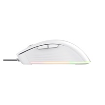 Trust GXT924W YBAR+/Herní/Optická/Pro praváky/25 600 DPI/Drátová USB/Bílá