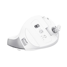 Trust Bayo+/Vertikální/Optická/Pro praváky/2 400 DPI/USB+BT/Bílá
