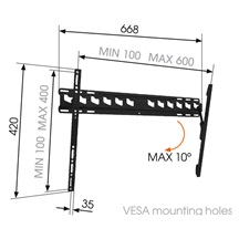 MA 4010 držák s náklonem Vogel's pro TV 40-80"