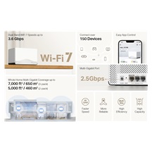 MERCUSYS Halo H27BE, Halo Mesh Wi-Fi 7 system, 3 pack