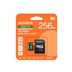 ADATA MicroSDXC karta 256GB Speed Plus, U3, C10, A2, V30 (R:180/W:160 MB/s) + SD adaptér