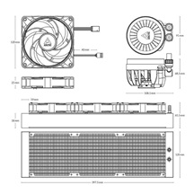 ARCTIC Vodní chladič Liquid Freezer III 360 ARGB, 3x120mm, AM5, LGA1851, bílá