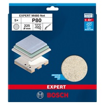 Bosch brusná mřížka EXPERT M480, 225 mm, G 80, 5 ks
