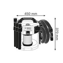 Bosch GAS 18V-10 L akumulátorový vysavač, 34,0 l/s, objem nádoby 10 l, Click & Clean