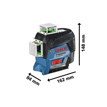 BOSCH GLL 3-80 CG, čárový laser, až 30 m, s přijímačem až 120 m, akumulátor