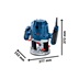 BOSCH GOF 130, horní frézka, 1.300 W, 11.000 – 28.000 ot/min, 6 – 8,0 mm