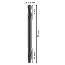 Bosch oboustranný vrták do kovu PRO Metal HSS-G, 4,2 × 14 × 55 mm, 10 ks