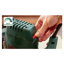 Bosch POF 1200 AE horní frézka, 1200 W, Softgrip, předvolba otáček, aretace vřetena