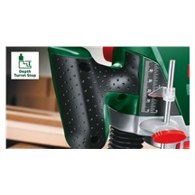 Bosch POF 1200 AE horní frézka, 1200 W, Softgrip, předvolba otáček, aretace vřetena
