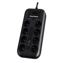 CyberPower Surge Buster™ 8 zásuvek, 2xUSB, 1.8m, New