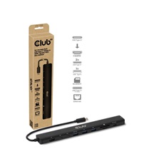 Club3D Dokovací stanice 10v1, USB-C 3.2, 1xHDMI, 2xUSB-C, 3xUSB, 1xmicroSD/SD, 1xUSB-C PD140W, 1xRJ45, černá