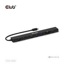 Club3D Dokovací stanice 10v1, USB-C 3.2, 1xHDMI, 2xUSB-C, 3xUSB, 1xmicroSD/SD, 1xUSB-C PD140W, 1xRJ45, černá