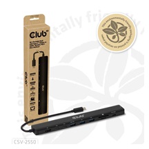 Club3D Dokovací stanice 10v1, USB-C 3.2, 1xHDMI, 2xUSB-C, 3xUSB, 1xmicroSD/SD, 1xUSB-C PD140W, 1xRJ45, černá