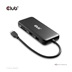 Club3D Dokovací stanice USB-C 8v1, 1xHDMI, 1xDP, 1xUSB-C, 2xUSB, 1xRJ45, černá