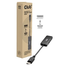 Club3D hub MST (Multi Stream Transport) DisplayPort 1.4 na 3x HDMI 8K60Hz (M/F)