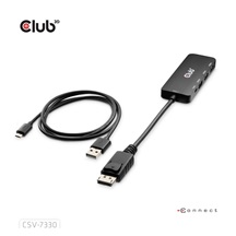Club3D hub MST (Multi Stream Transport) DisplayPort 1.4 na 3x HDMI 8K60Hz (M/F)