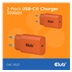 Club3D Nabíječka, USB-C, Power Delivery 15V/2A, 2-pack, oranžová