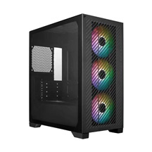 Cooler Master case Elite 301, mATX, Průhledná bočnice, 3x 120mm ARGB Fan, Černá