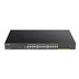 D-Link DGS-1250-28XMP 28-port Gigabit Smart PoE Switch, 24x GbE PoE+, 4x SFP+, PoE 370W