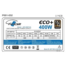 EUROCASE zdroj 400W Eco+, 120mm, 80+ Bronze, ATX