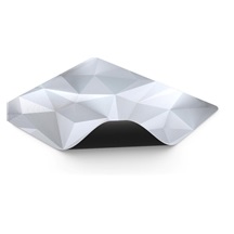 Endorfy Podložka pod myš Crystal Onyx White L, 40 x 45 cm, Voděodolná, Bílá
