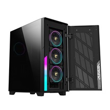 GIGABYTE case AORUS C500 GLASS, bez zdroje, průhledná bočnice, Mid Tower, černá