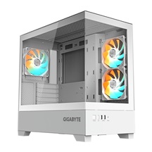 GIGABYTE case GB-C201PI, Mid tower, 2xUSB 3.0, 3x 120mm ARGB Fan, bílá