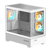 GIGABYTE case GB-C201PI, Mid tower, 2xUSB 3.0, 3x 120mm ARGB Fan, bílá
