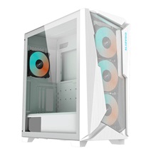 GIGABYTE case GB-C301GW, ARGB Hub, průhledná bočnice, Mid tower, 4x ARGB ventilátor, bílá