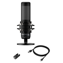HyperX QuadCast S - USB Microphone (Black-Grey) - RGB Lighting (HMIQ1S-XX-RG/G) - Mikrofon