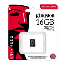 Kingston MicroSDHC karta 16GB Industrial C10 A1 pSLC Card Single Pack