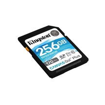Kingston SDXC karta 256GB Canvas Go! Plus, R:170/W:90MB/s, Class 10, UHS-I, U3, V30