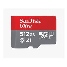 SanDisk MicroSDXC karta 512GB Ultra (100MB/s, Class 10, Android) + adaptér